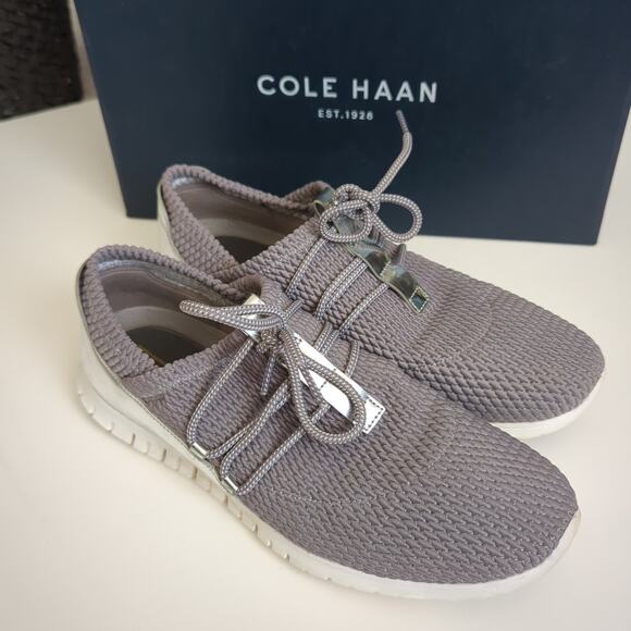 Cole Haan Women's Gray Zerogrand Quilted Sneakers 9.5 Comfort Mesh Silver - Picture 1 of 15